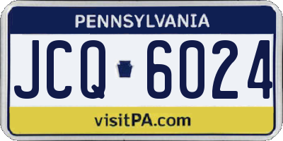 PA license plate JCQ6024