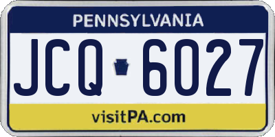PA license plate JCQ6027