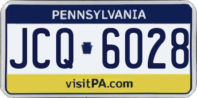 PA license plate JCQ6028