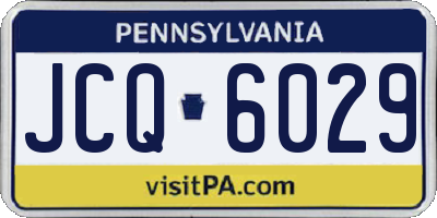 PA license plate JCQ6029