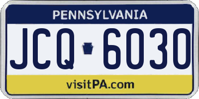 PA license plate JCQ6030