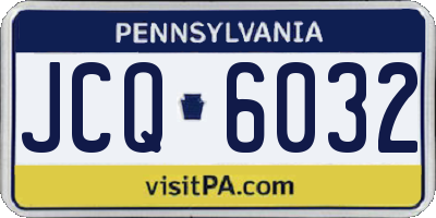 PA license plate JCQ6032