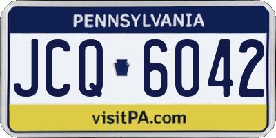 PA license plate JCQ6042