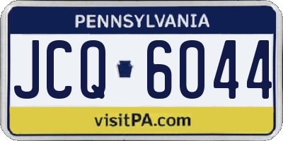 PA license plate JCQ6044