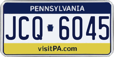 PA license plate JCQ6045
