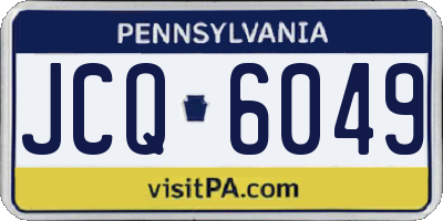 PA license plate JCQ6049