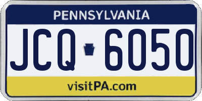 PA license plate JCQ6050