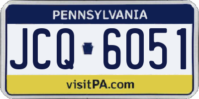 PA license plate JCQ6051
