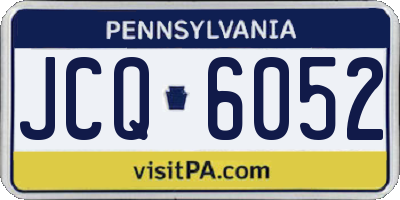 PA license plate JCQ6052