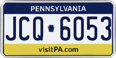 PA license plate JCQ6053