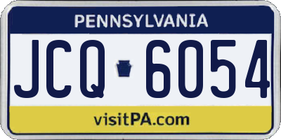 PA license plate JCQ6054