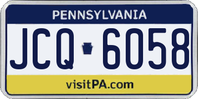 PA license plate JCQ6058