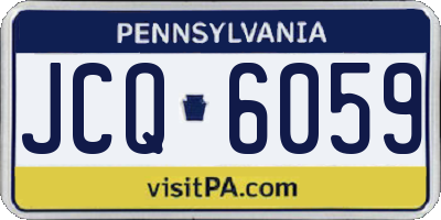 PA license plate JCQ6059