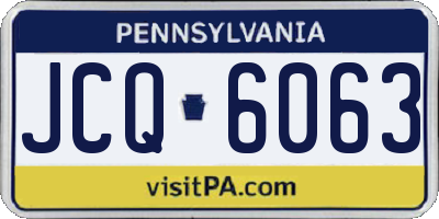PA license plate JCQ6063