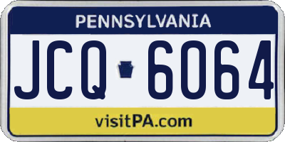 PA license plate JCQ6064