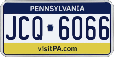 PA license plate JCQ6066
