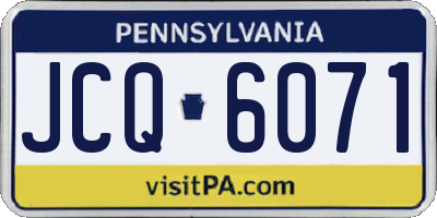 PA license plate JCQ6071