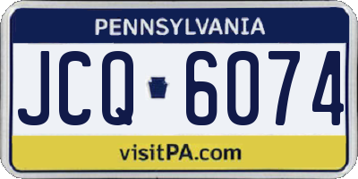PA license plate JCQ6074
