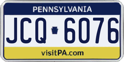 PA license plate JCQ6076