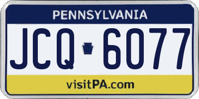 PA license plate JCQ6077