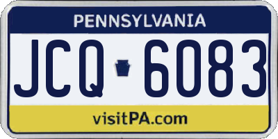 PA license plate JCQ6083