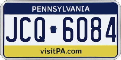 PA license plate JCQ6084