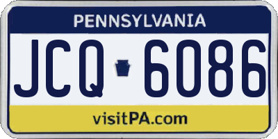 PA license plate JCQ6086