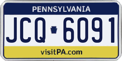 PA license plate JCQ6091