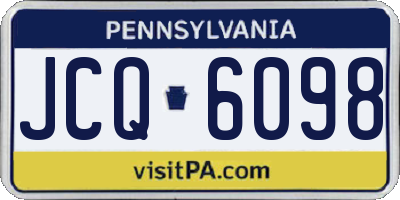 PA license plate JCQ6098