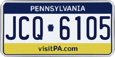 PA license plate JCQ6105