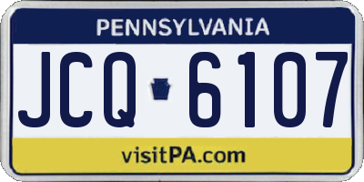 PA license plate JCQ6107