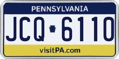 PA license plate JCQ6110