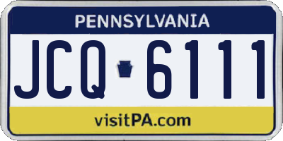 PA license plate JCQ6111