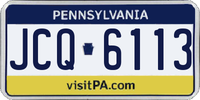 PA license plate JCQ6113