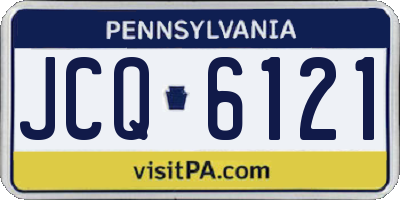 PA license plate JCQ6121