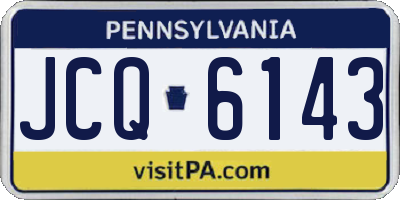 PA license plate JCQ6143