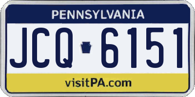 PA license plate JCQ6151
