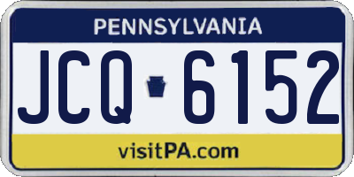 PA license plate JCQ6152