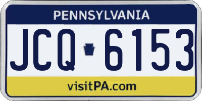 PA license plate JCQ6153