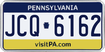 PA license plate JCQ6162
