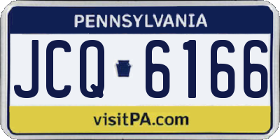 PA license plate JCQ6166