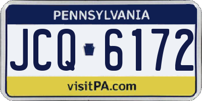 PA license plate JCQ6172