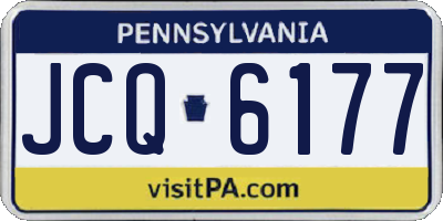 PA license plate JCQ6177