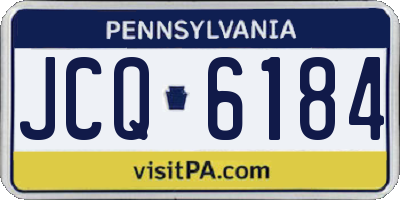 PA license plate JCQ6184