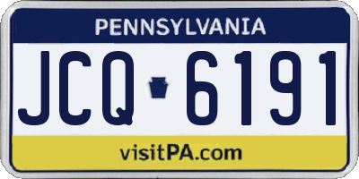 PA license plate JCQ6191