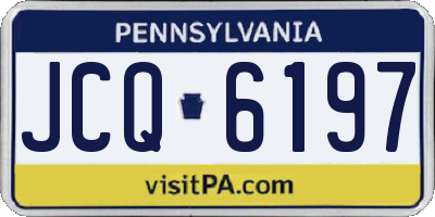 PA license plate JCQ6197
