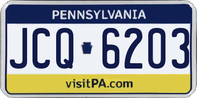 PA license plate JCQ6203