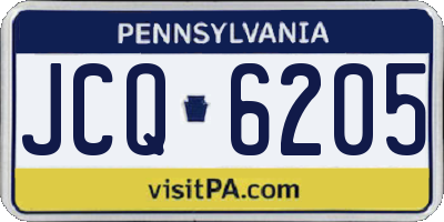 PA license plate JCQ6205