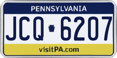 PA license plate JCQ6207