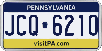 PA license plate JCQ6210